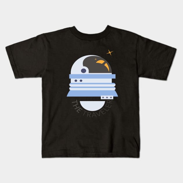 Space traveler Kids T-Shirt by eufritz